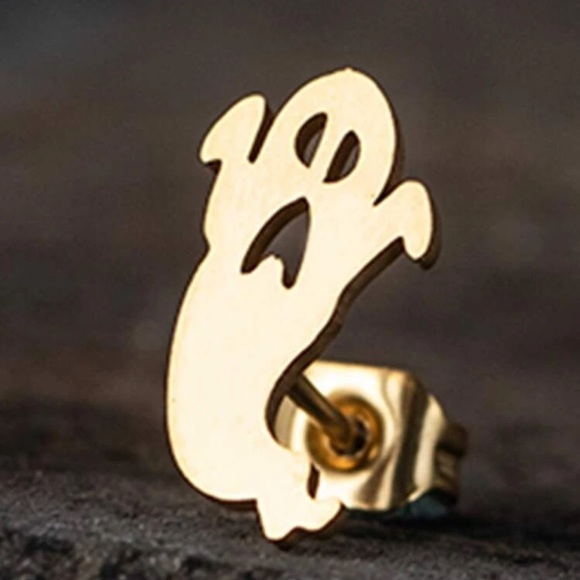 👻 Dainty Spooky Ghost Stud Earrings 👻 - Picture 2 of 4